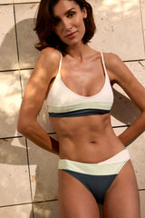 CLARISA BIKINI GREY GREEN IVORY