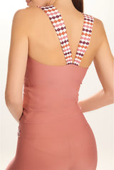 Releve Top Largo Rosewood Estampado